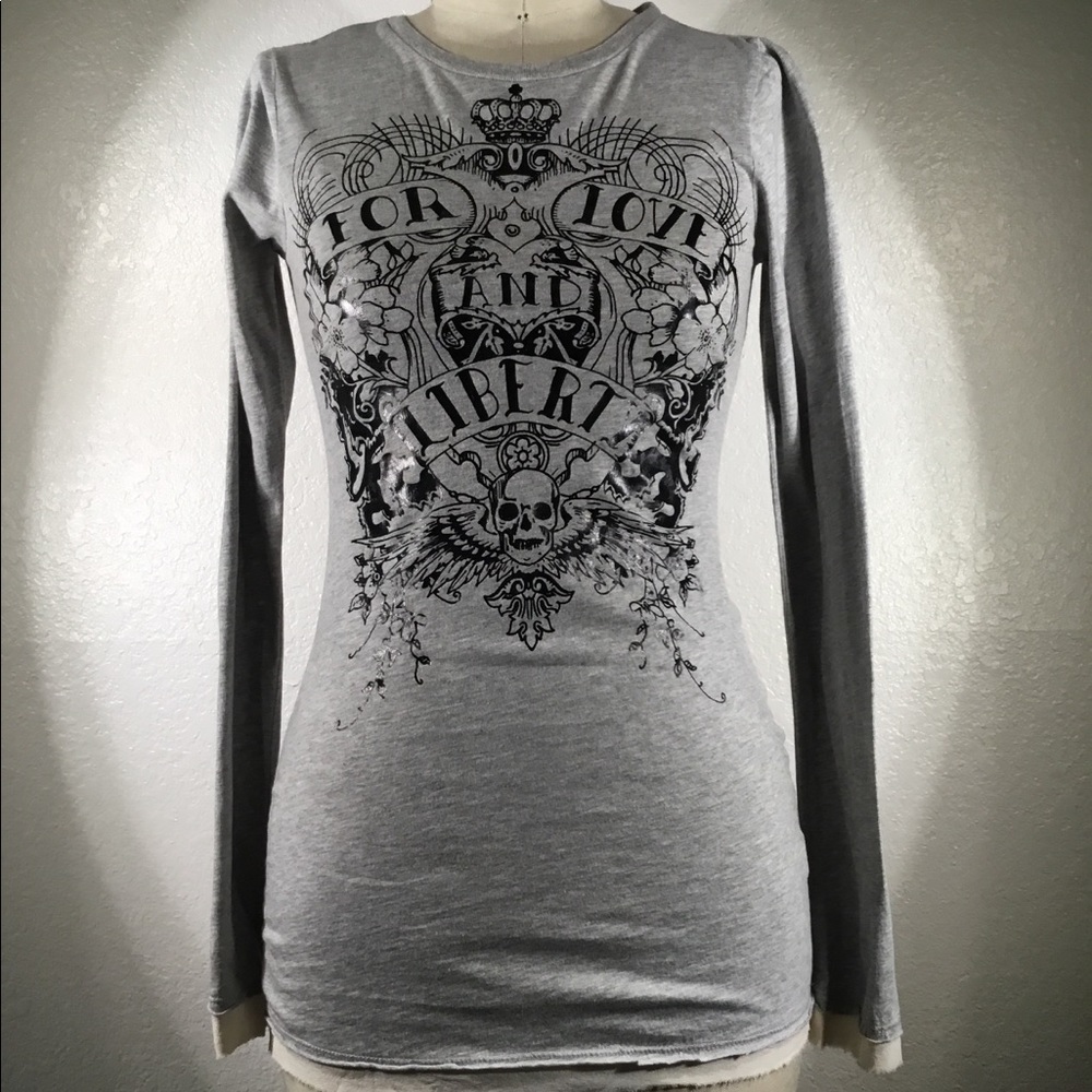 4 Love and Liberty by Johnny Was Long Sleeve Tee S NWT